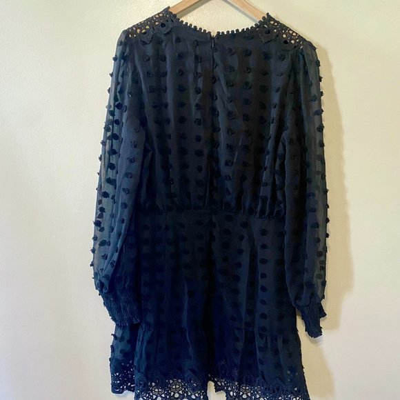 Lust or Love Black Embroidered Lace Long Sleeve Dress - Picture 5 of 11